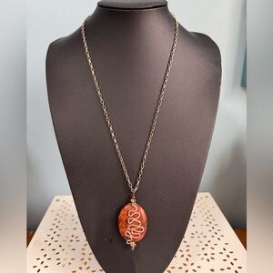 Elegant Red Pendant Necklace